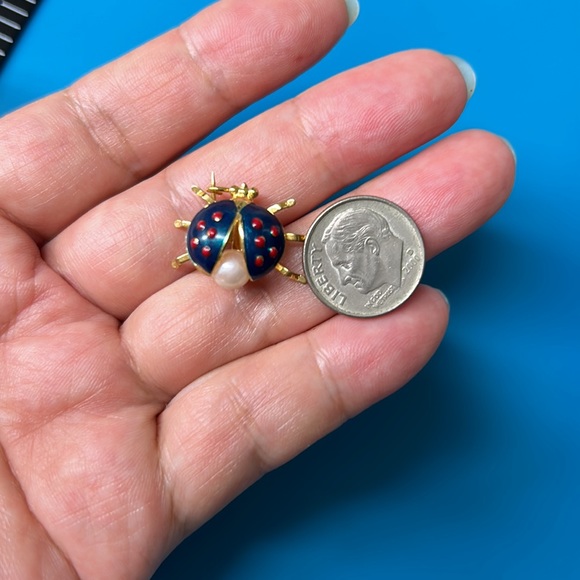 🖤Vtg Ladybug 🐞 pin brooch - Picture 8 of 8